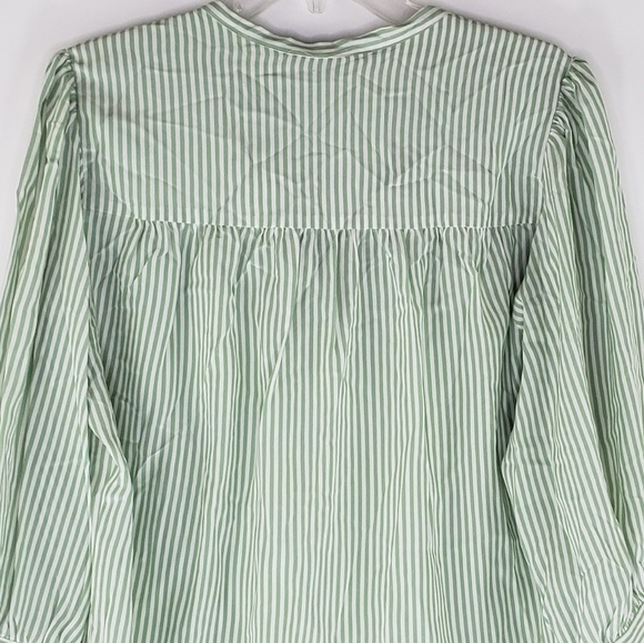 Tucker The Tassel Blouse Grass Stripe Tops - Picture 6 of 7